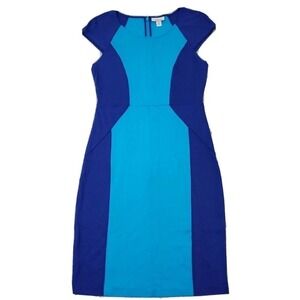 Ambar~Woman Size XS~Blue/Purple Colorblock Summer Dress Stretch.